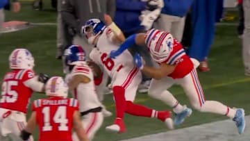 Jaxson Dart took some punishment while tip-toeing the sidelines.