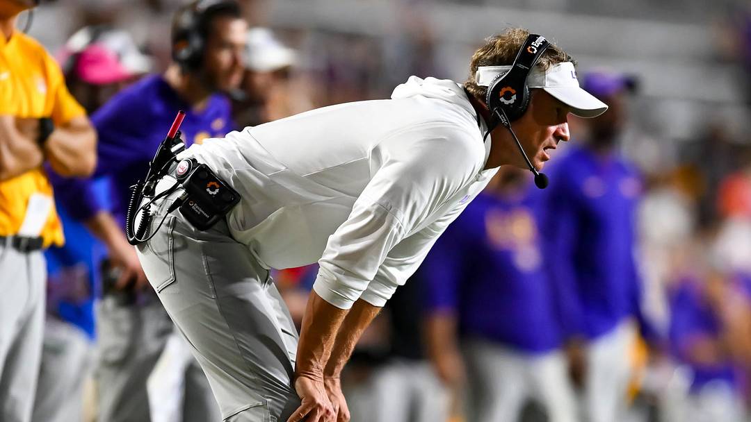 Tigers Head Coach Lane Kiffin, LSU Tigers take on the Clemson Tigers. Tigers Head Coach Lane Kiffin, LSU Tigers take on the Clemson Tigers.