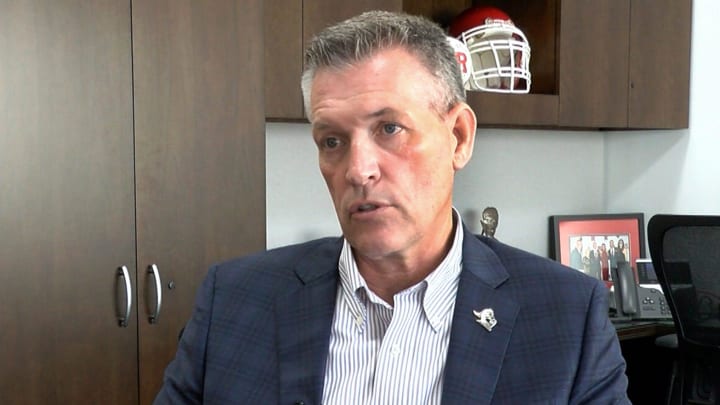 Rutgers athletic director Pat Hobbs is interviewed in his in Piscataway office on July 30, 2019.