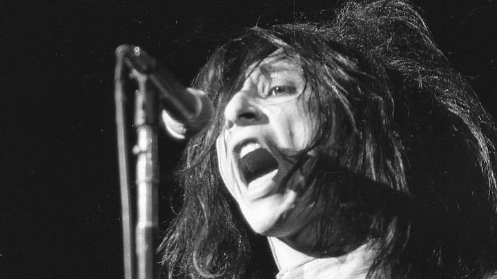 Johnny Thunders of the New York Dolls onstage at the Academy of Music, February 15, 1974