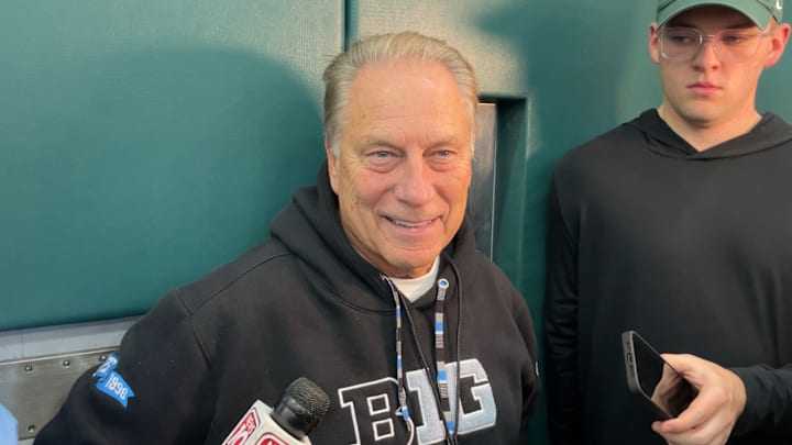 Michigan State head coach Tom Izzo talks to the media just ahead of the start of the 2025-26 season on Oct. 21, 2025. Michigan State head coach Tom Izzo talks to the media just ahead of the start of the 2025-26 season on Oct. 21, 2025.
