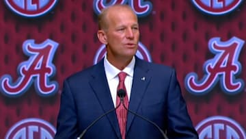 Kalen DeBoer at 2025 SEC Media Days in Atlanta