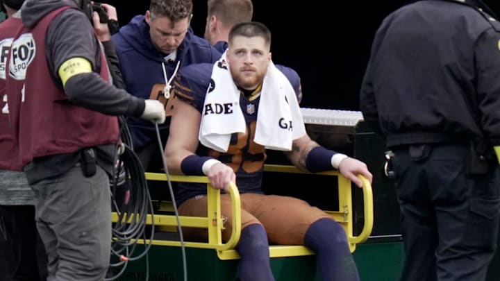 Packers tight end Tucker Kraft tore his ACL during the team’s loss to the Panthers. Packers tight end Tucker Kraft tore his ACL during the team’s loss to the Panthers.