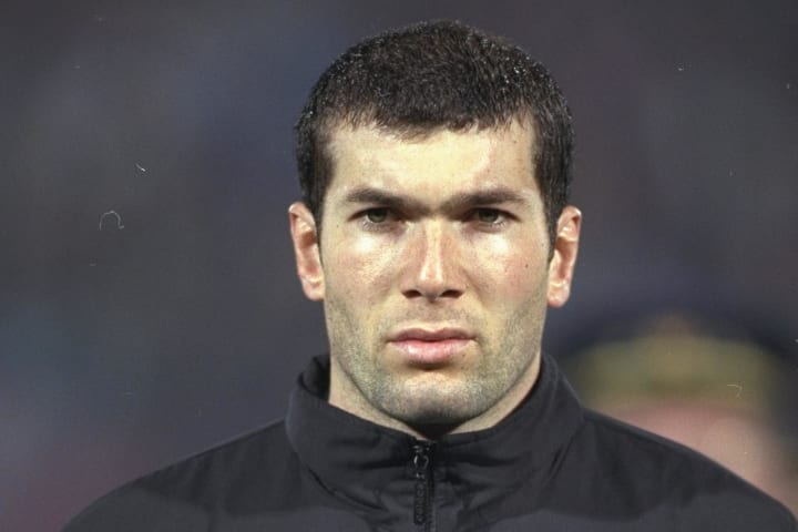 A portrait of Zinedine Zidane of France