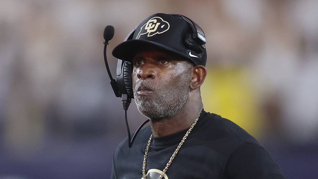 Sep 3, 2026; Atlanta, Georgia, USA; Colorado Buffaloes head coach Deion Sanders reacts in the first half against the Georgia Tech Yellow Jackets at Bobby Dodd Stadium at Hyundai Field. Mandatory Credit: Brett Davis-Imagn Images Sep 3, 2026; Atlanta, Georgia, USA; Colorado Buffaloes head coach Deion Sanders reacts in the first half against the Georgia Tech Yellow Jackets at Bobby Dodd Stadium at Hyundai Field. Mandatory Credit: Brett Davis-Imagn Images