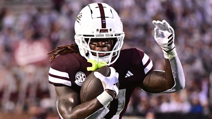 Mississippi State Bulldogs running back Davon Booth runs the ball against the Eastern Kentucky Colonels during the third quarter at Davis Wade Stadium at Scott Field.