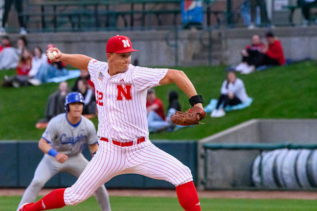 Tucker Timmerman was the Huskers' fourth pitcher of the evening and pitched one scoreless inning.  