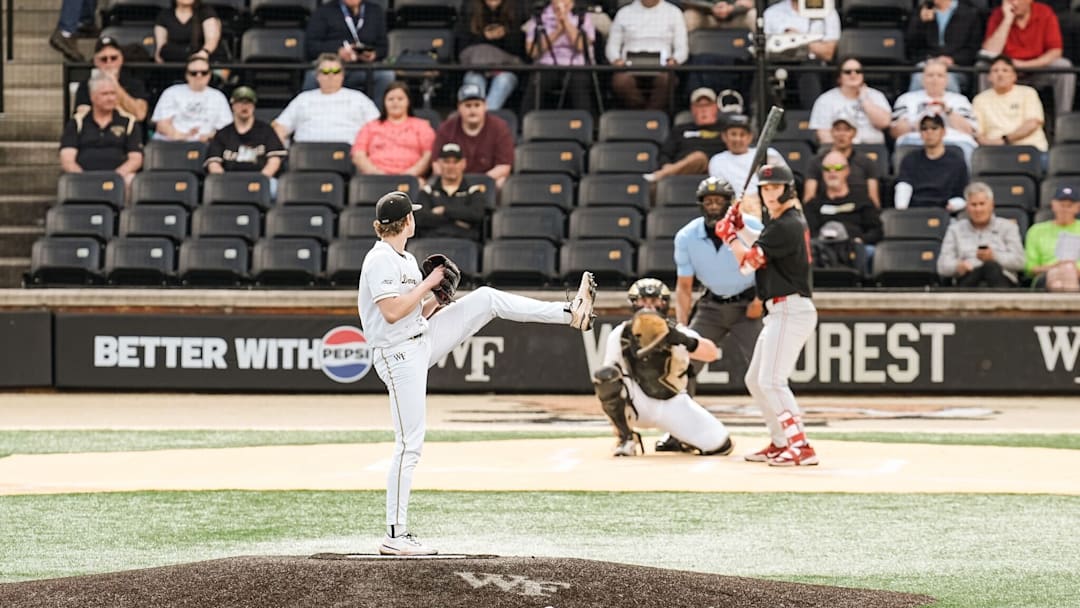 Chris Levonas delivers a pitch against Stanford, March 7, 2026.
