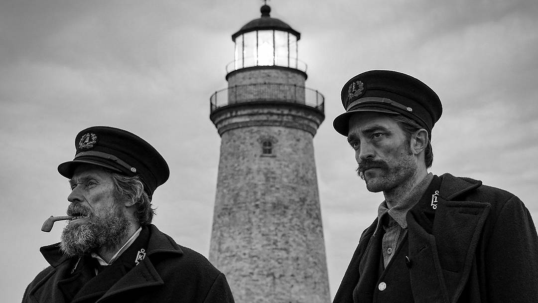 Robert Pattinson and Willem Dafoe in The Lighthouse