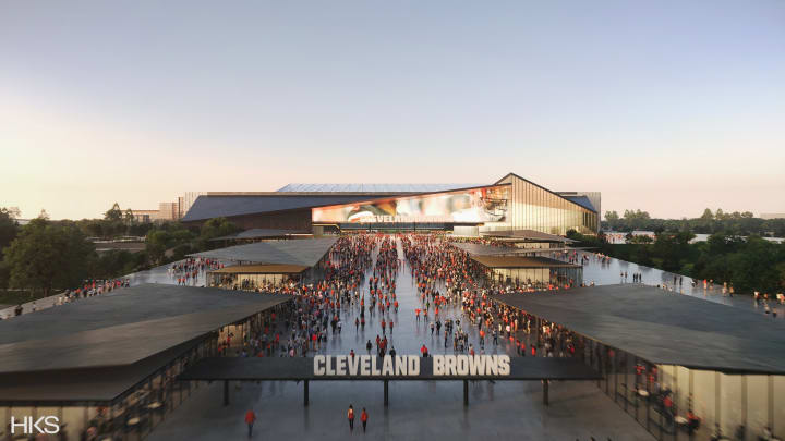 Cleveland Browns new stadium rendering of dome in Brook Park.