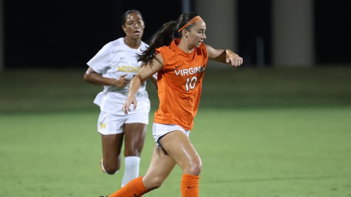 Maggie Cagle scored two goals to lead Virginia women's soccer to a huge road win over No. 3 Penn State.