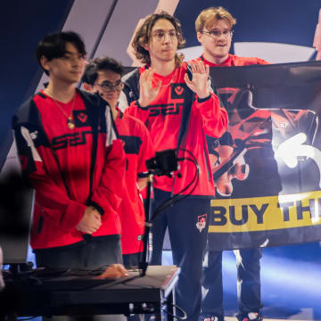 SEOUL, SOUTH KOREA - AUGUST 18: Sentinels walk on stage at VALORANT Champions Seoul Playoffs Stage at the COEX Shinhan Card Artium on August 18, 2024 in Seoul, Korea.