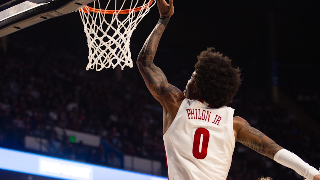 Alabama guard Labaron Philon Jr. makes a layup in the first half of the CM Newton Classic on Dec. 13, 2025.