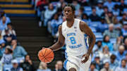 North Carolina forward Caleb Wilson during UNC's exhibition game vs. Winston-Salem State on Oct. 29, 2025.