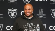 Las Vegas Raiders coach Antonio Pierce was all smiles at the Silver and Black headquarters.