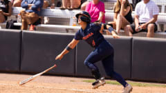 Abby Weaver hits a walk-off sacrifice fly during the Virginia softball game against NC State at Palmer Park.