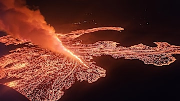 Volcano erupts in Iceland