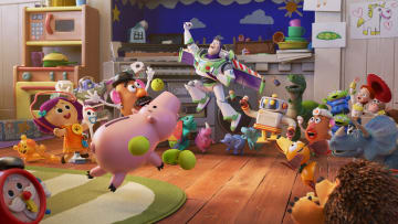 Debuting exclusively on Disney+ on Jan. 22, 2021, Pixar Animation Studios’ “Pixar Popcorn” is a collection of mini shorts featuring Pixar characters in all-new, bite-size stories, including “To Fitness and Beyond,” featuring favorites from “Toy Story 4.” © 2021 Disney/Pixar. All Rights Reserved.