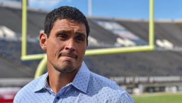 David Pollack, ESPN college football analyst and former NFL linebacker, speaks to the media ahead of GameDay at Veterans Memorial Stadium in Jackson, Miss., Friday, October 28, 2022. Jackson State will host ESPN's GameDay at the stadium on Saturday, October 29.

TCL PreGameDay 205