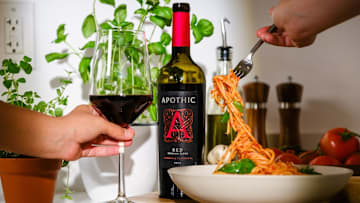 Apothic Wine with pasta