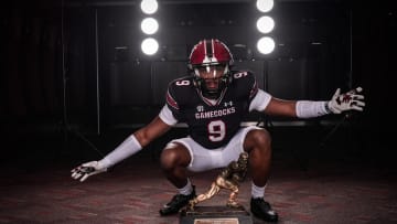 Taeshawn Alston, the three-star EDGE from Henderson, NC, on his official visit to South Carolina on June 2nd, 2024,