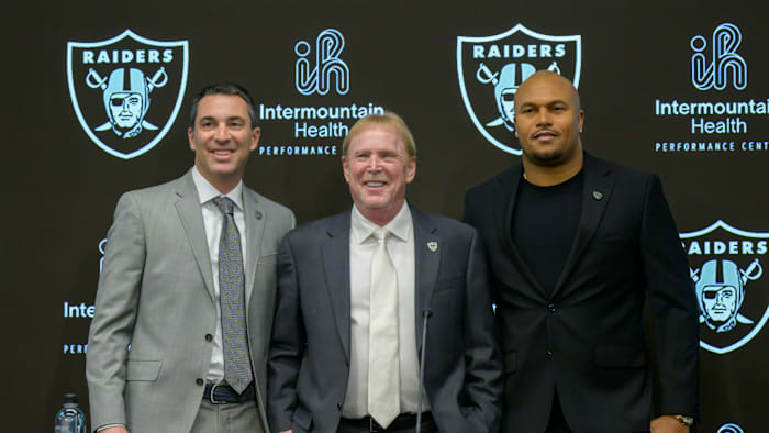 Everyone was all smiles the day Las Vegas Raiders owner Mark Davis announced Tom Telesco as his new GM, and Antonio Pierce as his permanent coach.