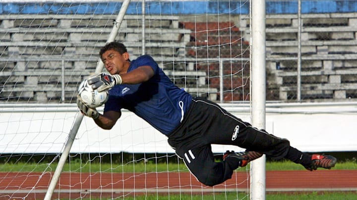 Misael Alfaro, portero de la seleccion d