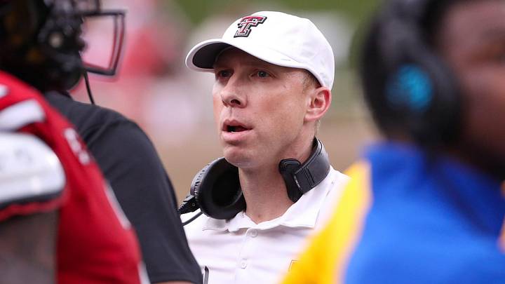 Texas Tech defensive coordinator Shiel Wood looks on during a non-conference football game, Saturday, Sept. 13, 2025, at Jones AT&T Stadium.