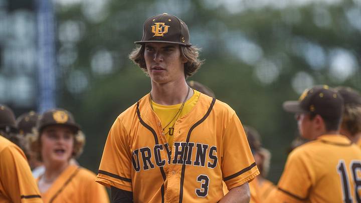East Union pitcher Landon Harmon (3) is seen with his teammates during the MHSAA class 2 baseball championships at Trustmark Park in Pearl, Miss., Wednesday, May 31, 2023. East Union beat Pisgah 14-0.