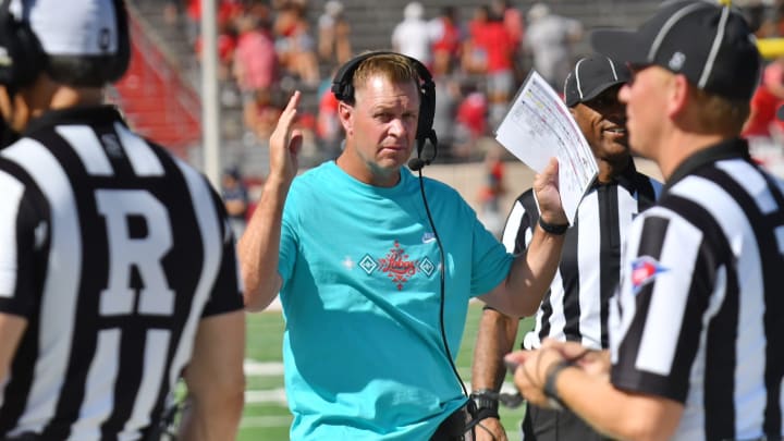 Former Virginia head coach Bronco Mendenhall suffered a 35-31 loss to Montana State in his debut as New Mexico's head coach.