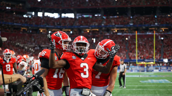 Georgia running back Nate Frazier scores his first career TD