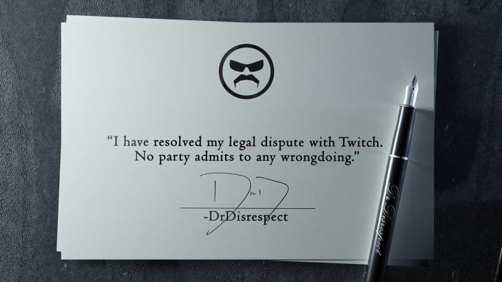 The near-two-year legal dispute between Dr Disrespect and Twitch appears to be over.
