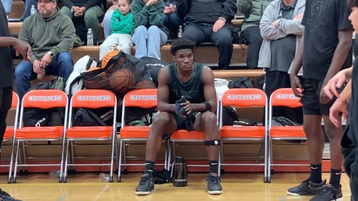 Tounde Yessoufou just before being introduce at Atascadero High School 1-31-2025