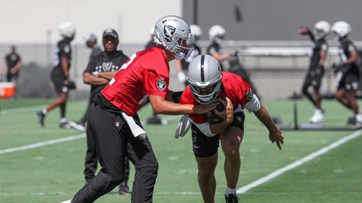 Las Vegas Raiders Aidan O'Connell, Gardner Minshew