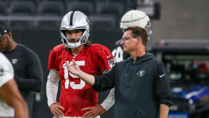 Las Vegas Raiders QB Gardner Minshew, and QB Coach Scangarello