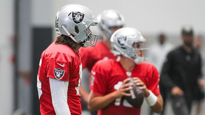 Las Vegas Raiders QBs Gardner Minshew, Aidan O'Connell