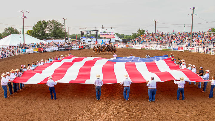 Patriotic Tribute to kick off the 101 Wild West Rodeo Performance