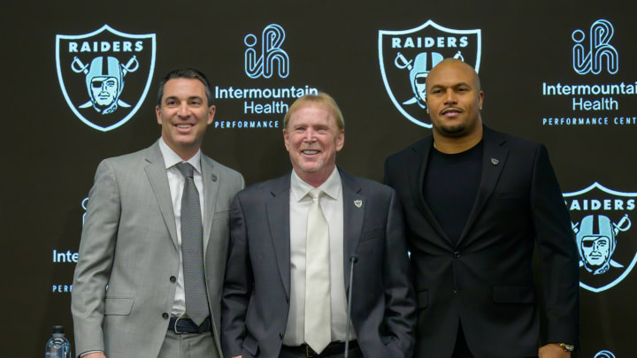 Everyone was all smiles the day Las Vegas Raiders owner Mark Davis announced Tom Telesco as his new GM, and Antonio Pierce as his permanent coach.