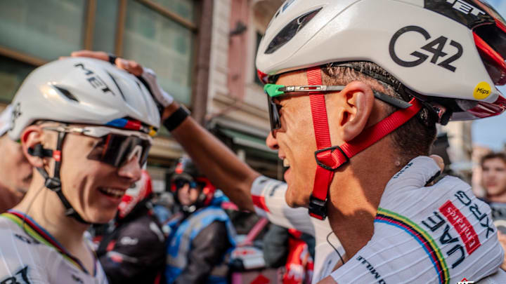 Tadej Pogacar e Isaac del Toro.