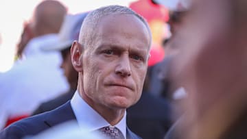 Big 12 commissioner Brett Yormark attends a Big 12 Conference football game, Saturday, Nov. 8, 2025, at Jones AT&T Stadium.