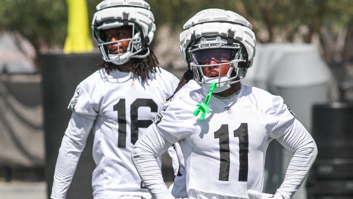 Las Vegas Raiders WRs Jakobi Meyers, and Tre Tucker