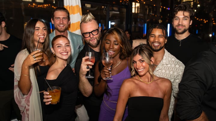 Former 'Love Island' stars gathered at the Magic Hour Surf Club's Moxy Times Square for a watch party of the season 6 reunion on Monday, August 19, 2024.