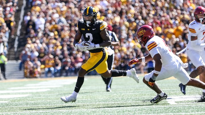 Iowa RB Kaleb Johnson. (Rob Howe/HN) 