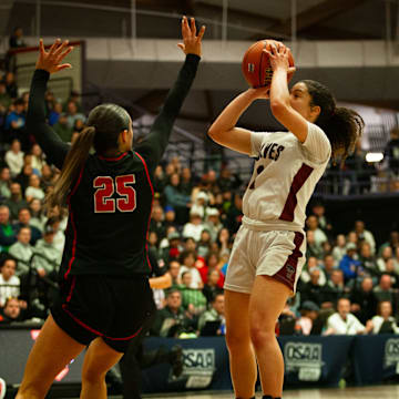 Tualatin freshman Love Lei Best had a game-high 26 points in the Timberwolves' 6A title-clinching win against Clackamas.