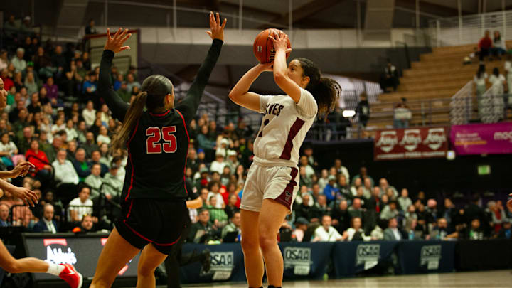 Tualatin freshman Love Lei Best had a game-high 26 points in the Timberwolves' 6A title-clinching win against Clackamas. Tualatin freshman Love Lei Best had a game-high 26 points in the Timberwolves' 6A title-clinching win against Clackamas.