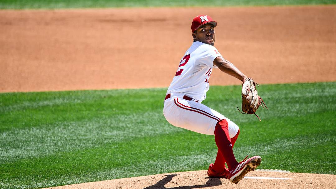 Jalen Worthley finished the suspended game on the mound for the Huskers.