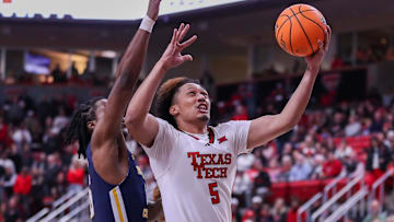 Texas Tech's Darrion Williams shoots against Northern Colorado during a non-conference basketball game, Friday, Nov. 29, 2024, at United Supermarkets Arena.