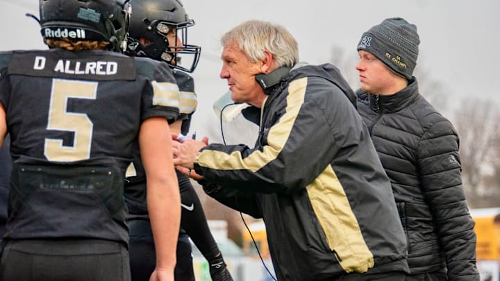Heading into 1A quarterfinals, Royal football coach Wiley Allred has 297 career wins. Heading into 1A quarterfinals, Royal football coach Wiley Allred has 297 career wins.