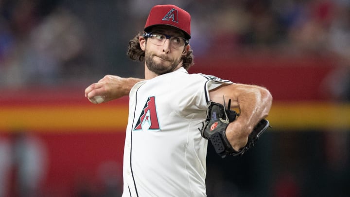 Arizona Diamondbacks pitcher Zac Gallen (23) delivers a pitch on July 26, 2024, at Chase Field in Phoenix.