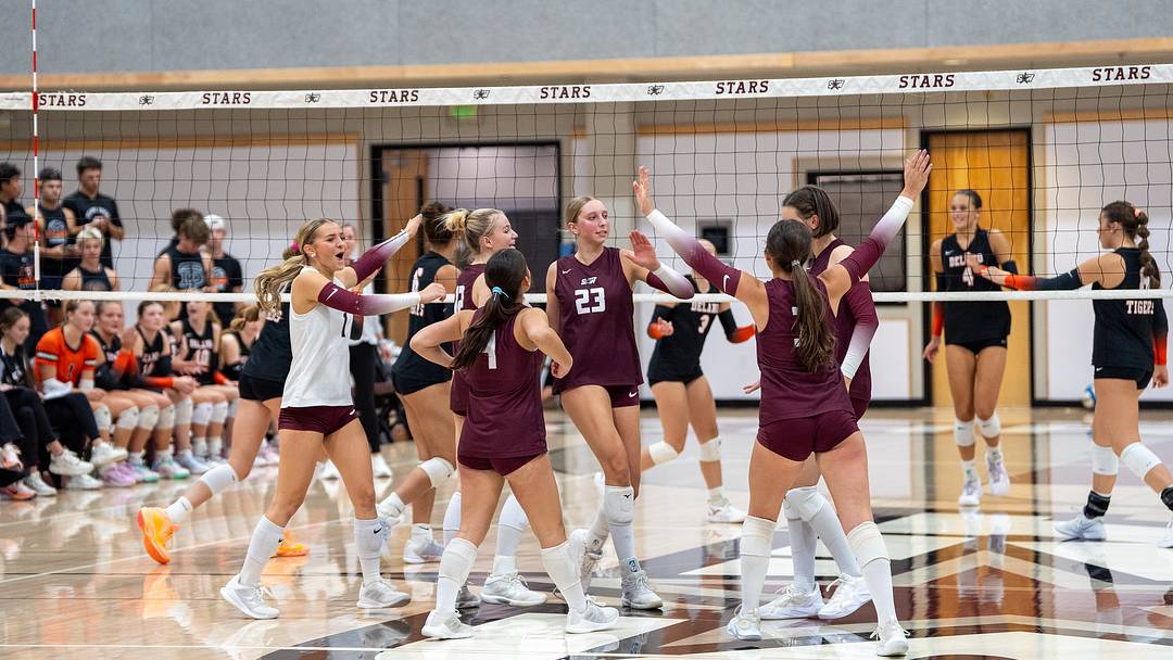Avery Beckering (23) cheered from the bench last season due to injury, but now she's celebrating with her teammates on the court. Avery Beckering (23) cheered from the bench last season due to injury, but now she's celebrating with her teammates on the court.